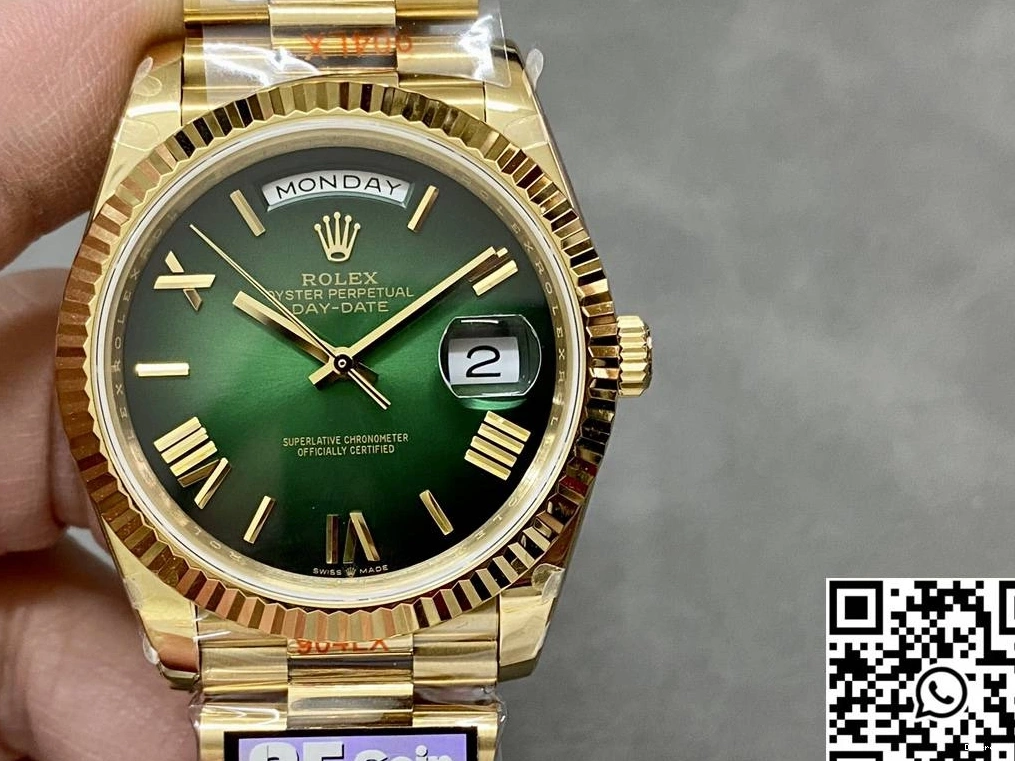 Day Green Tungsten Factory Rolex v5 M228238-0069 Dial Bold QF Steel 1023 Date 0824